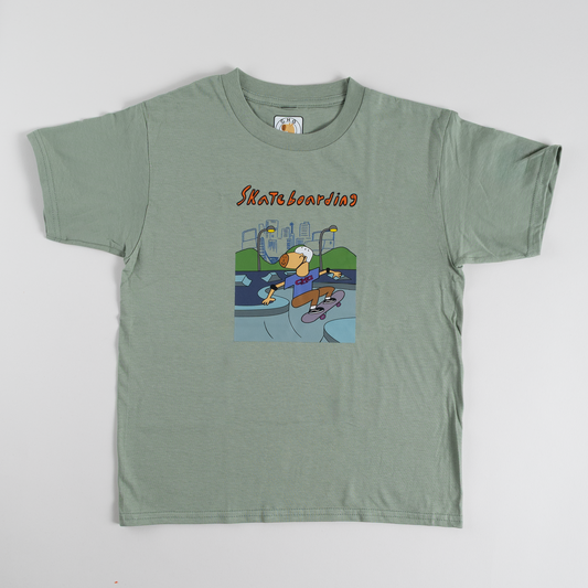Short Sleeve T-Shirt Skate Orange letter